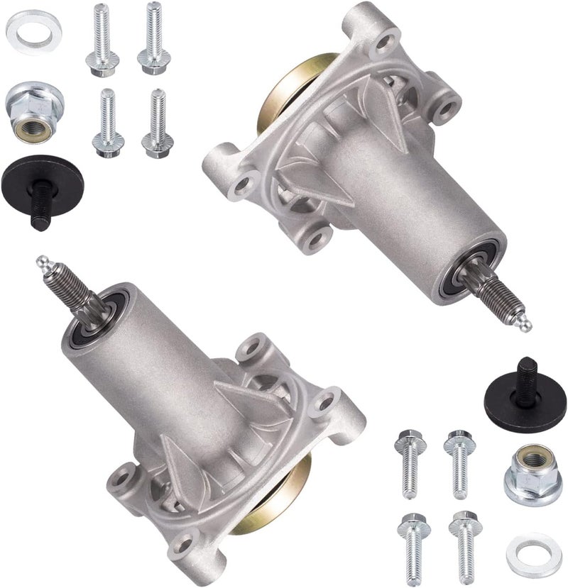 ranwin Spindle Assembly Fit for Craftsman HU Ariens Poulan - Mandrel Spindle Fit for 42" 46" 48" 54" Mower Deck, with Thread Bolts and Grease Fitting, Replace 192810 532187292 532187281 567253301 (2) - Image 1